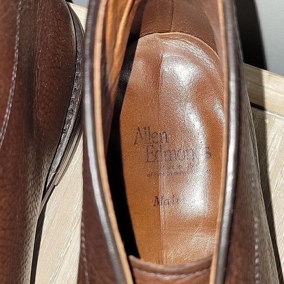 Allen Edmonds Men\'s 10 B Malvern $595 Chukka Boots 100% Leather Lace Up Brown main image 8
